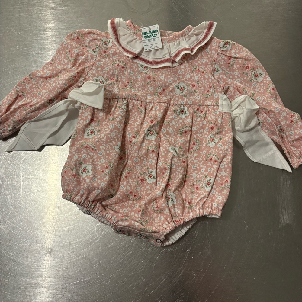 Pink and White Baby romper